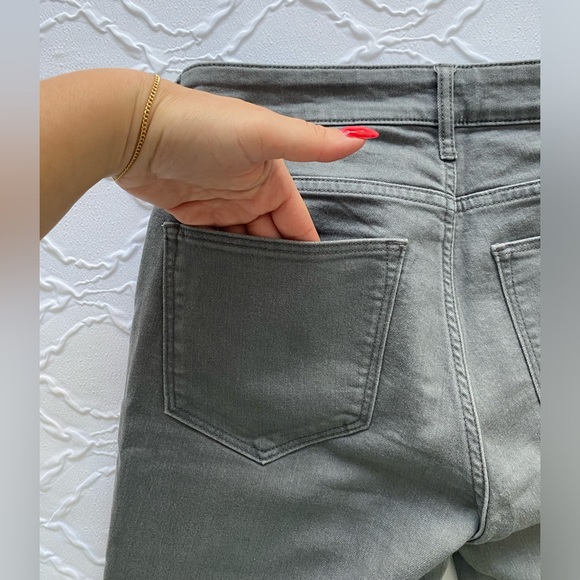 H&M - Light Grey High Waisted Skinny Straight Leg Ankle Jeans - Size 27 - Picture 7 of 8